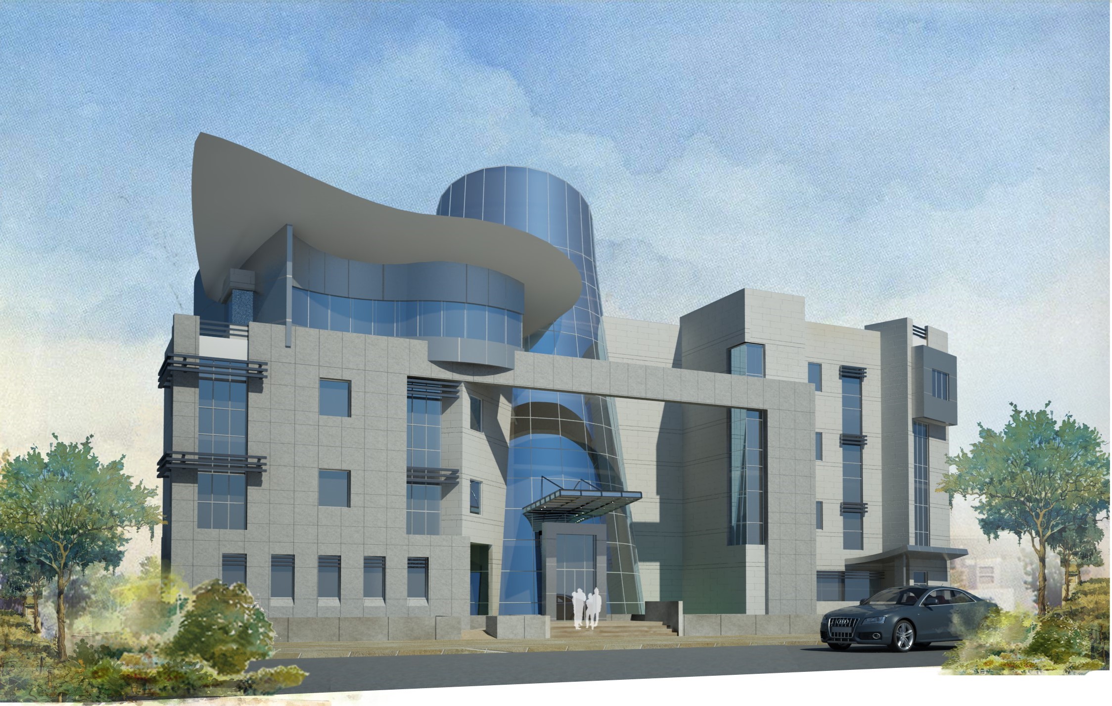 the  villa overlooks dramatic mountainous scenery