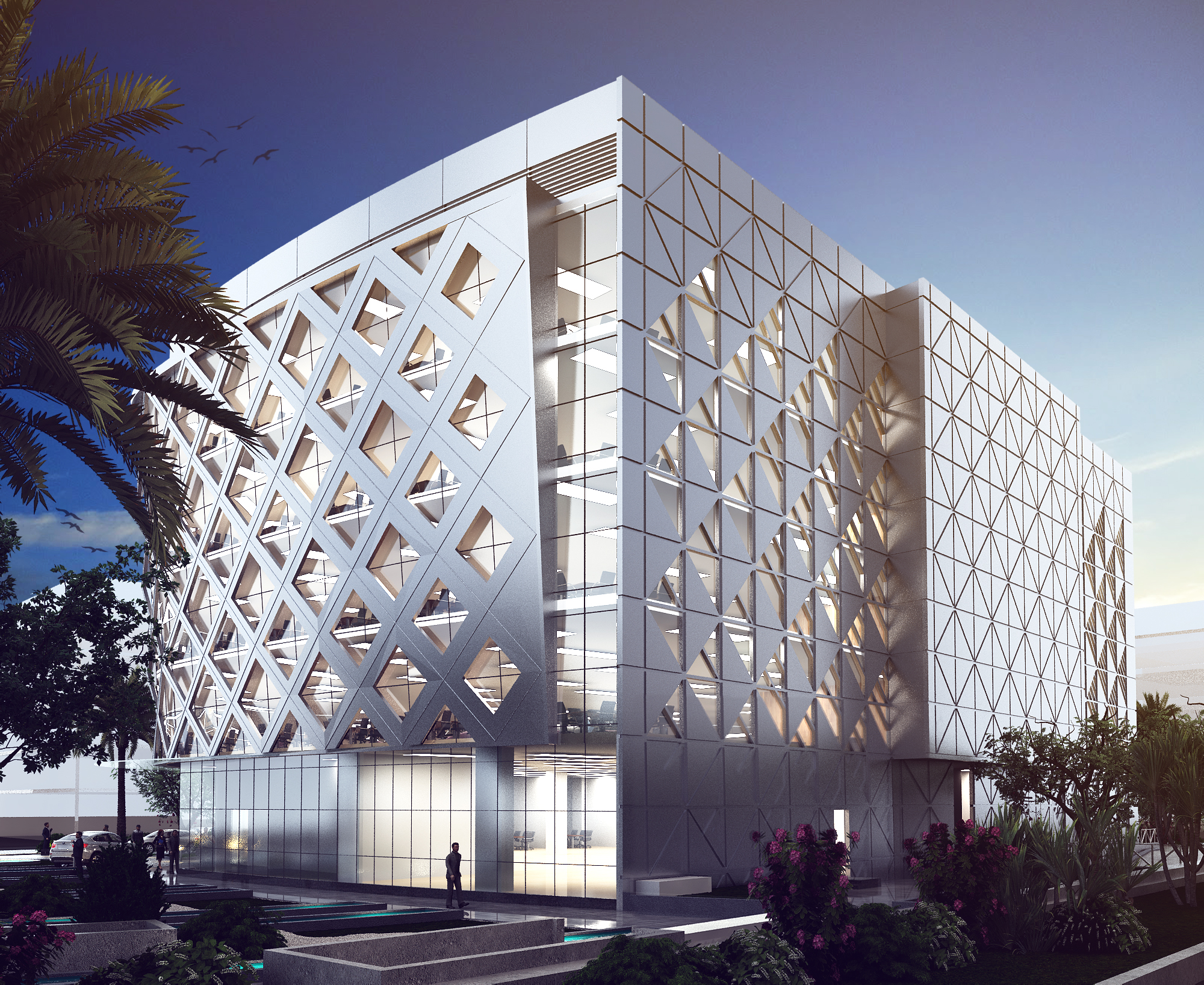 the  villa overlooks dramatic mountainous scenery