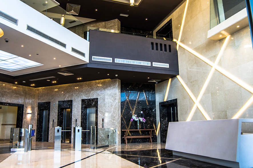 the  villa overlooks dramatic mountainous scenery