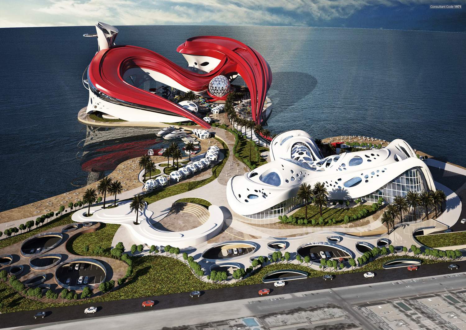 the  villa overlooks dramatic mountainous scenery