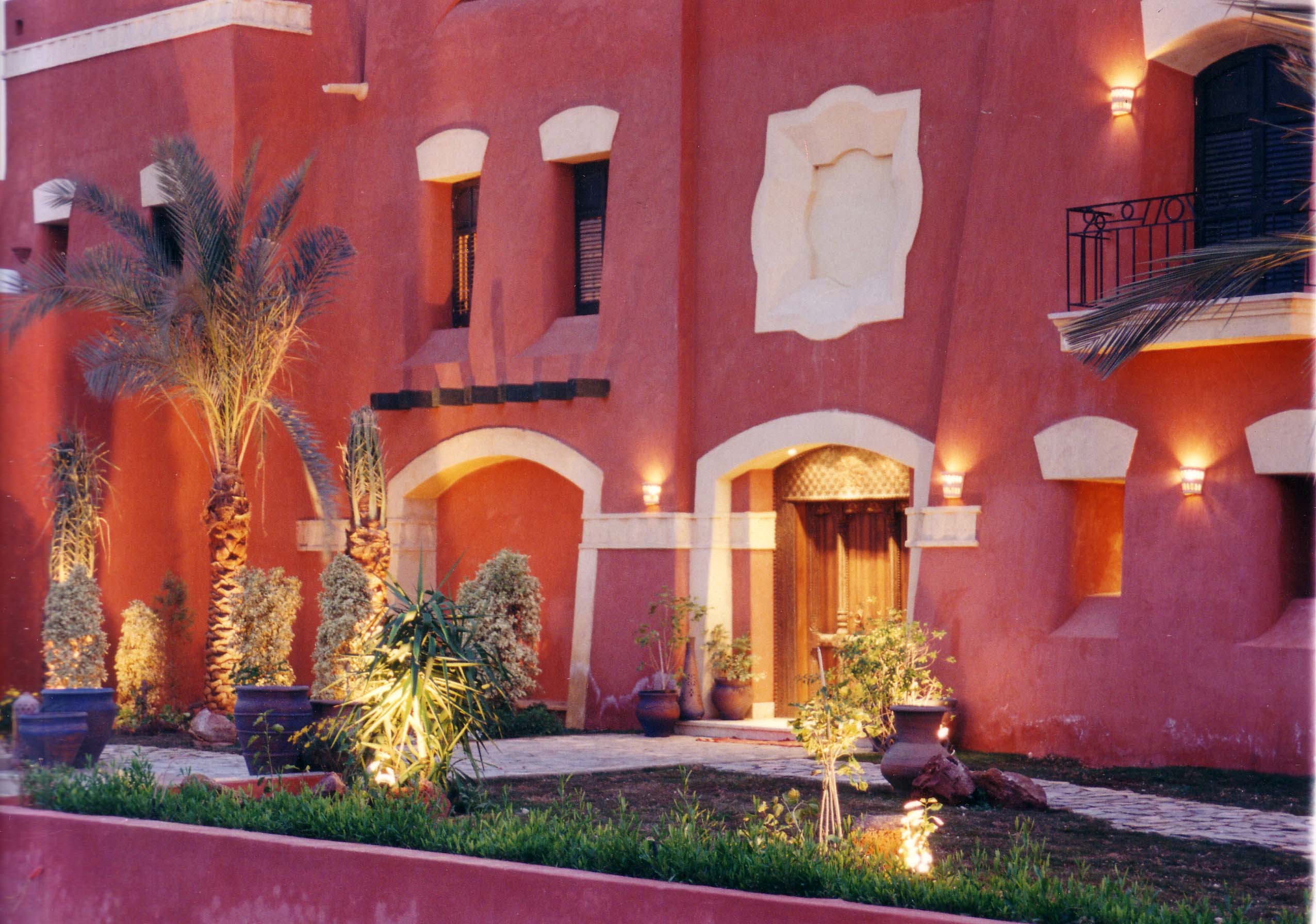 the  villa overlooks dramatic mountainous scenery