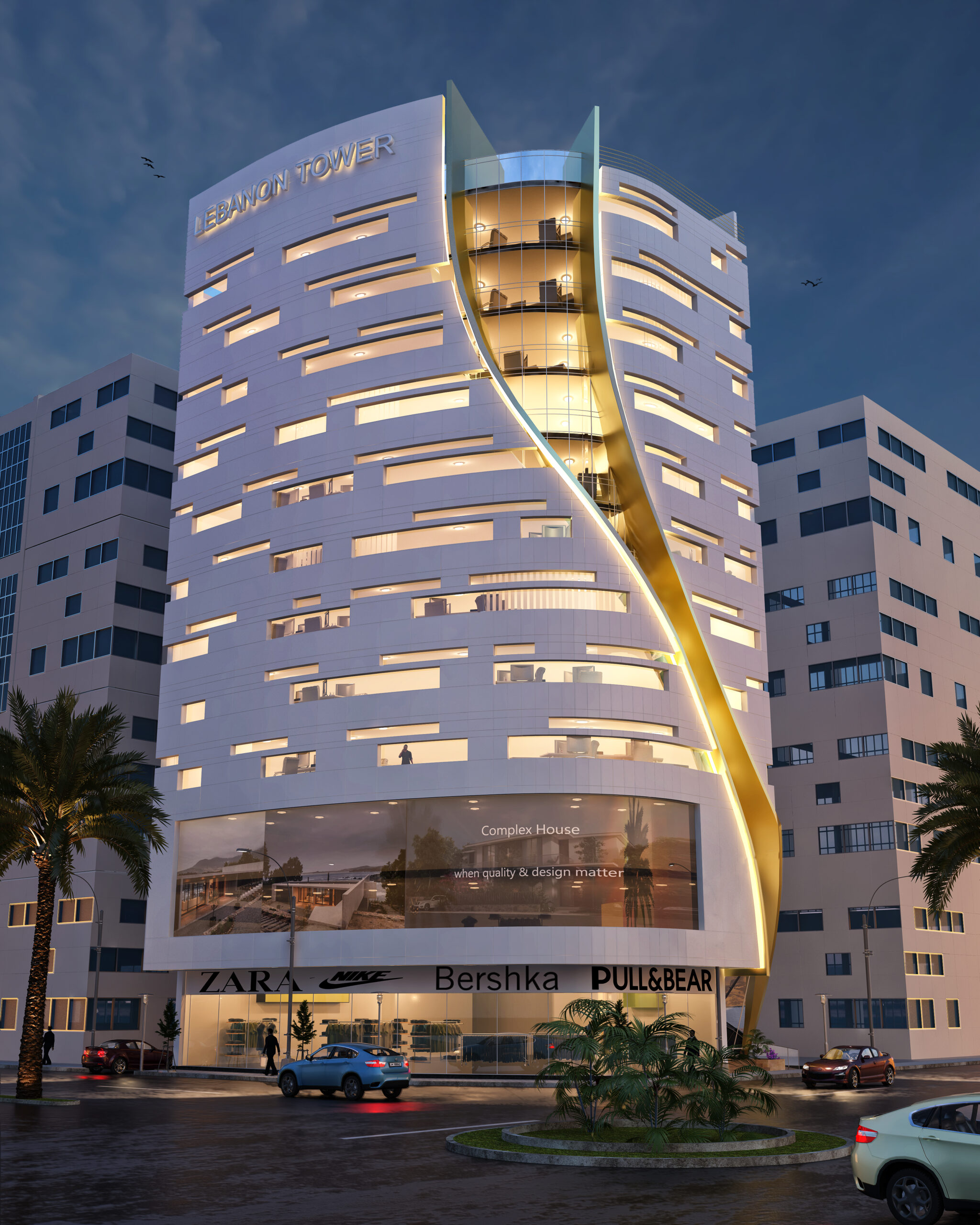 the  villa overlooks dramatic mountainous scenery