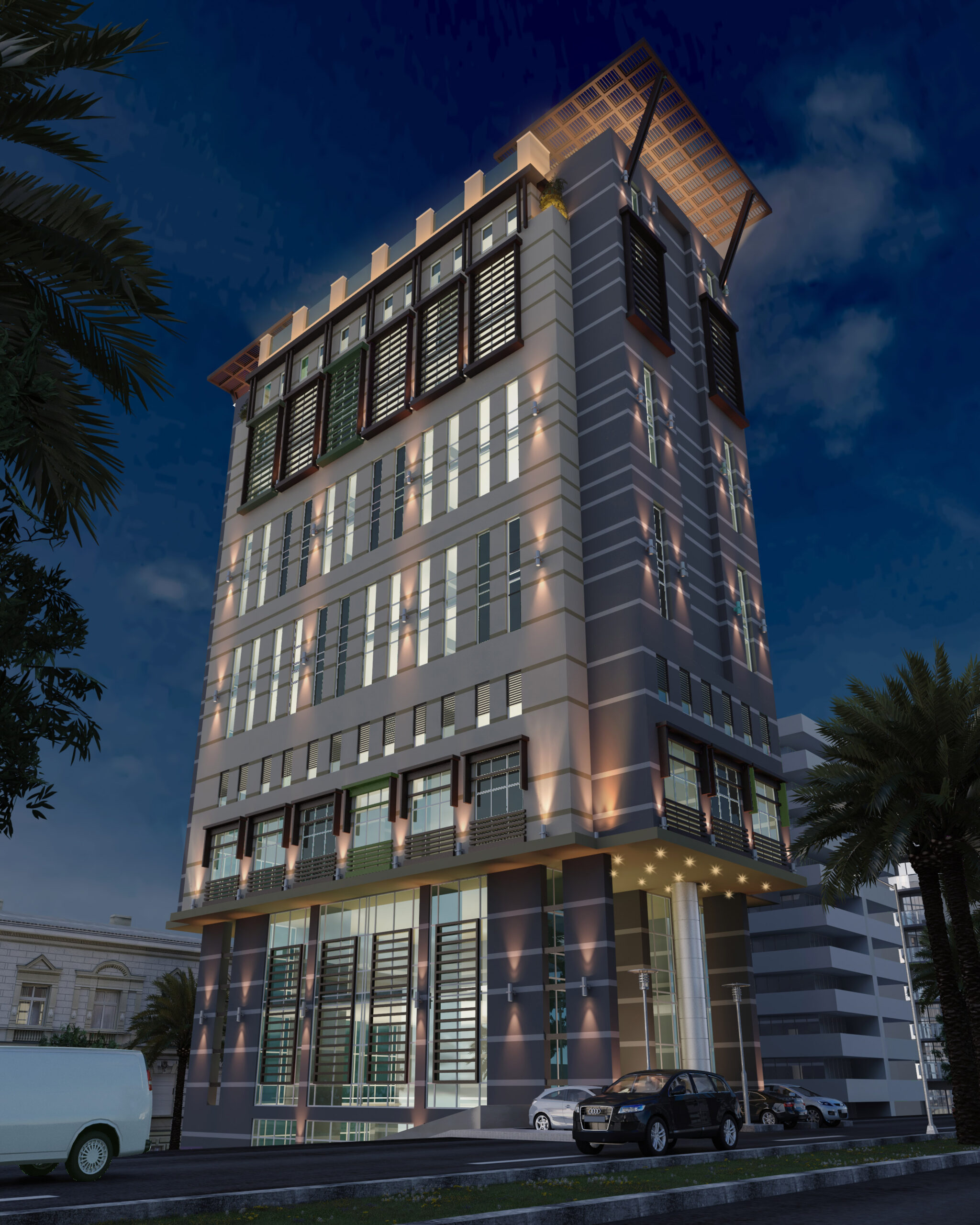 the  villa overlooks dramatic mountainous scenery