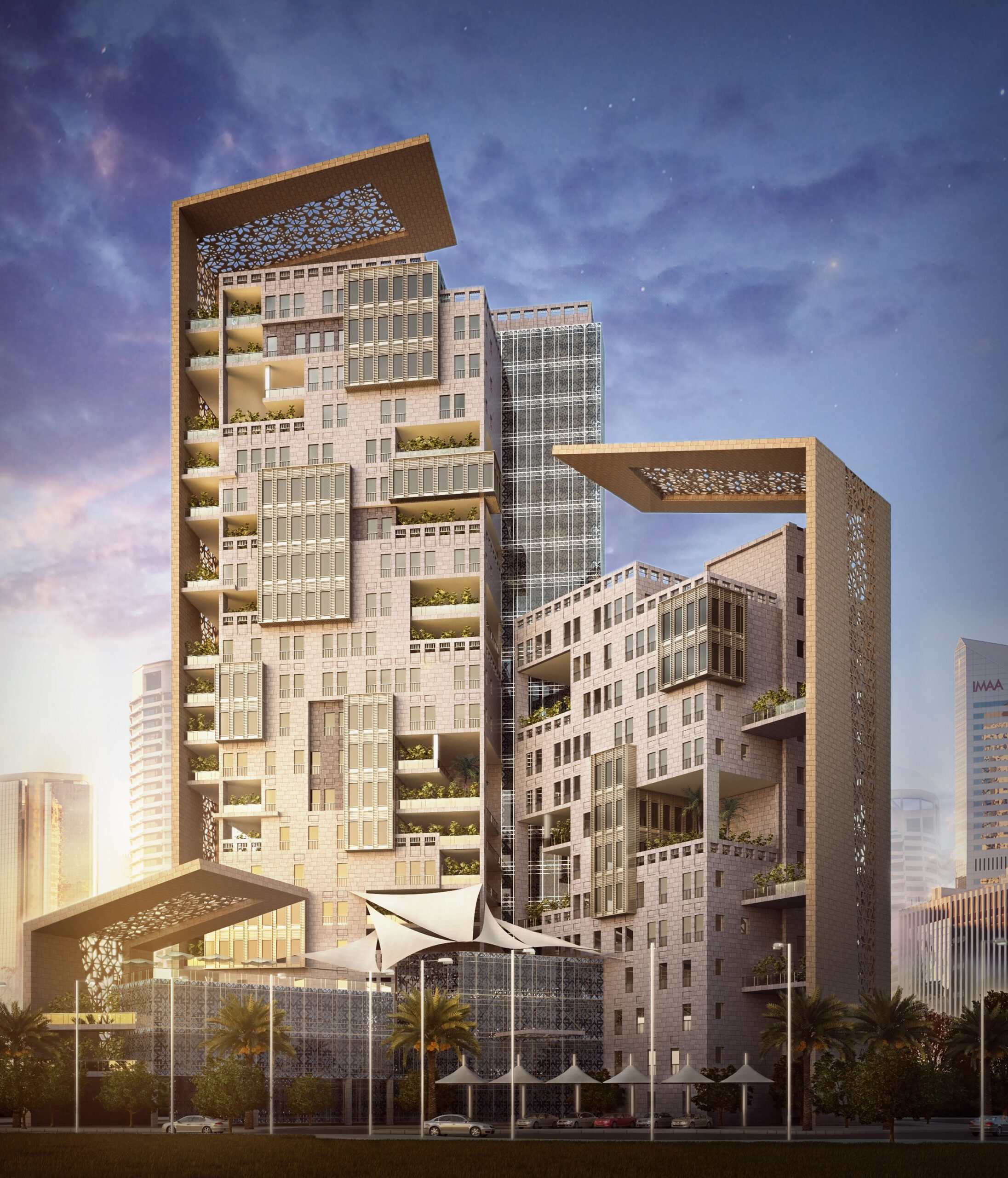 the  villa overlooks dramatic mountainous scenery