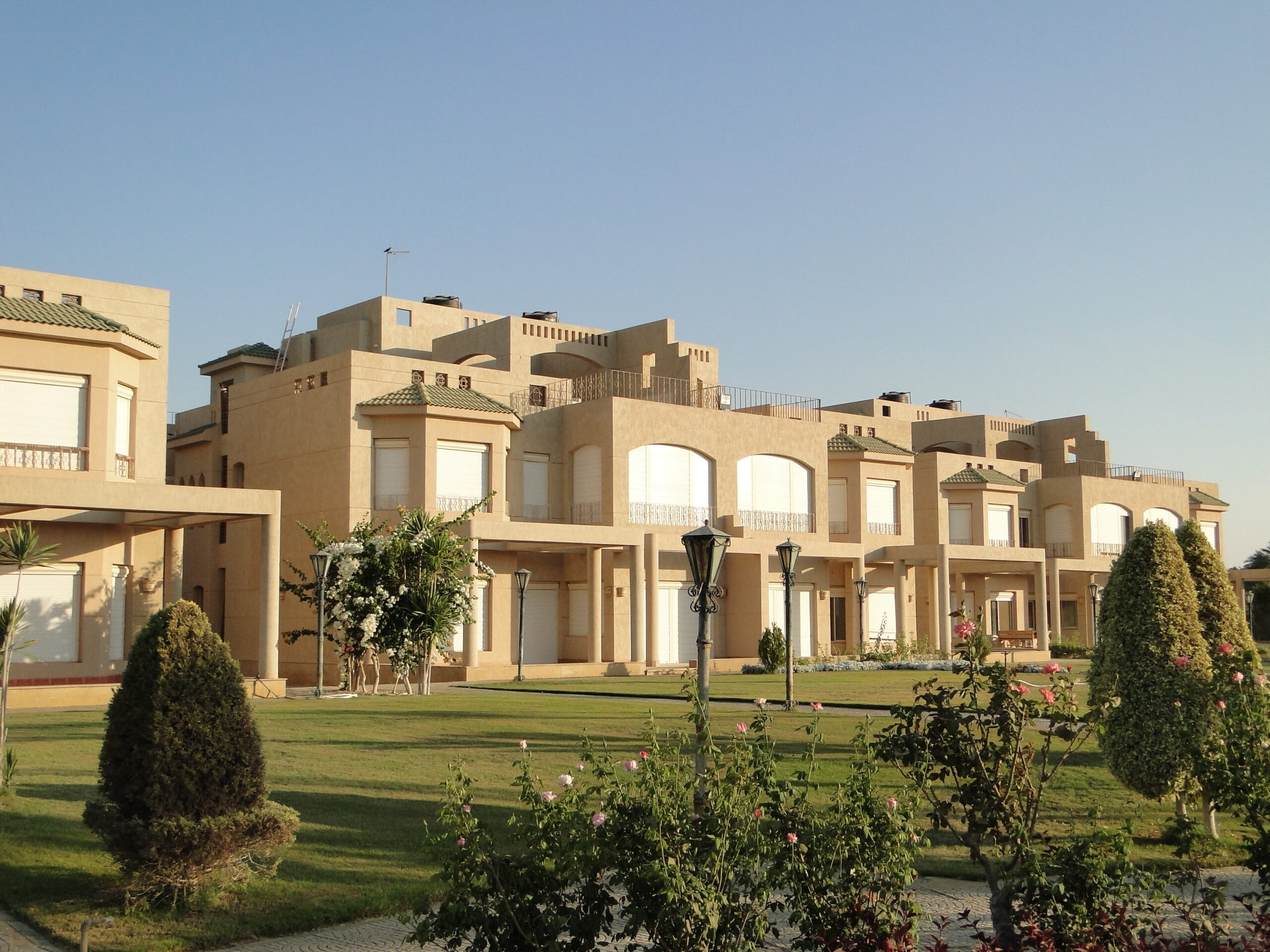 the  villa overlooks dramatic mountainous scenery