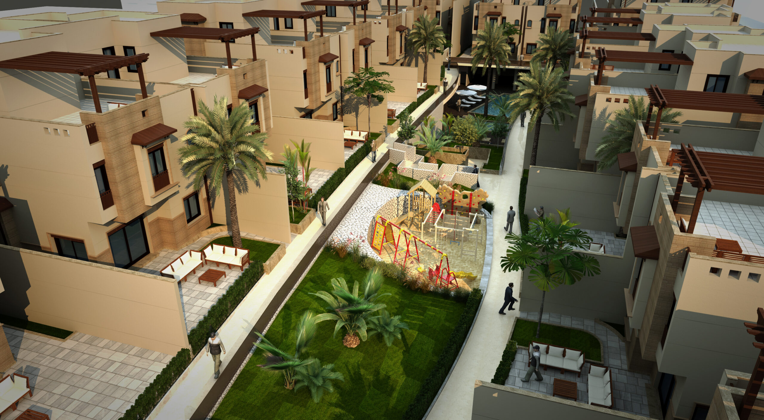 the  villa overlooks dramatic mountainous scenery